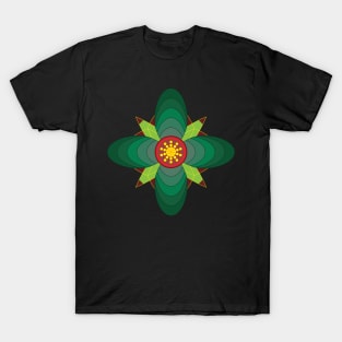 Green flower T-Shirt